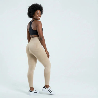 3D Leggings - Beige